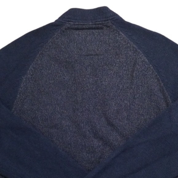 Abercrombie & Fitch Men’s Navy Wool Blend Snap Front Cardigan Sweater Size Large - Picture 5 of 11